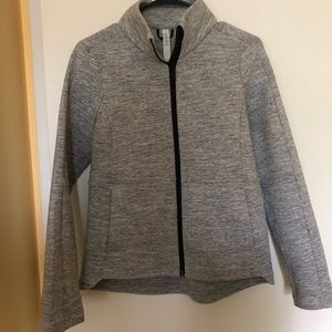 Lululemon Full Zip Grey Sweater. No hood. Size 6.